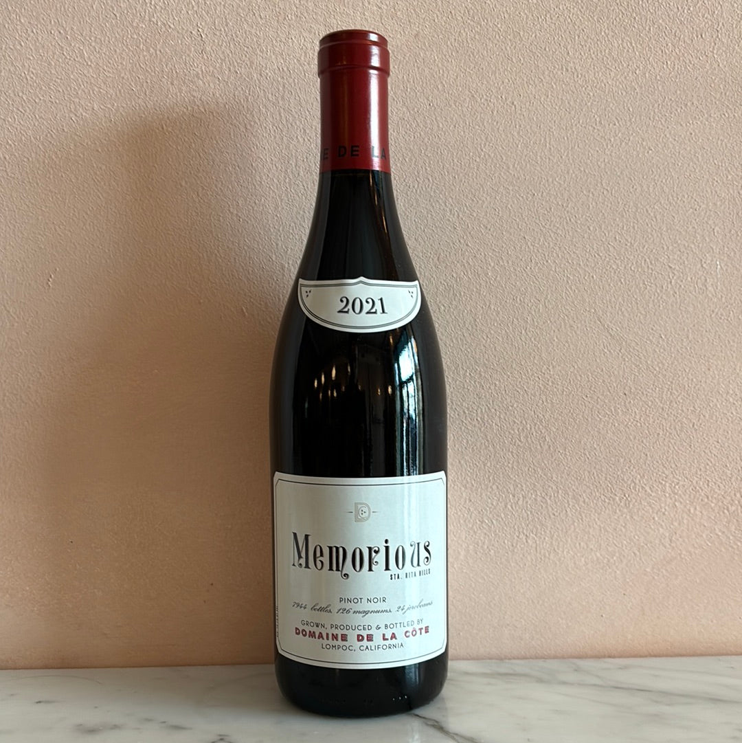 Domaine de la Côte "Memorious" Pinot Noir, Sta. Rita Hills, CA 2021