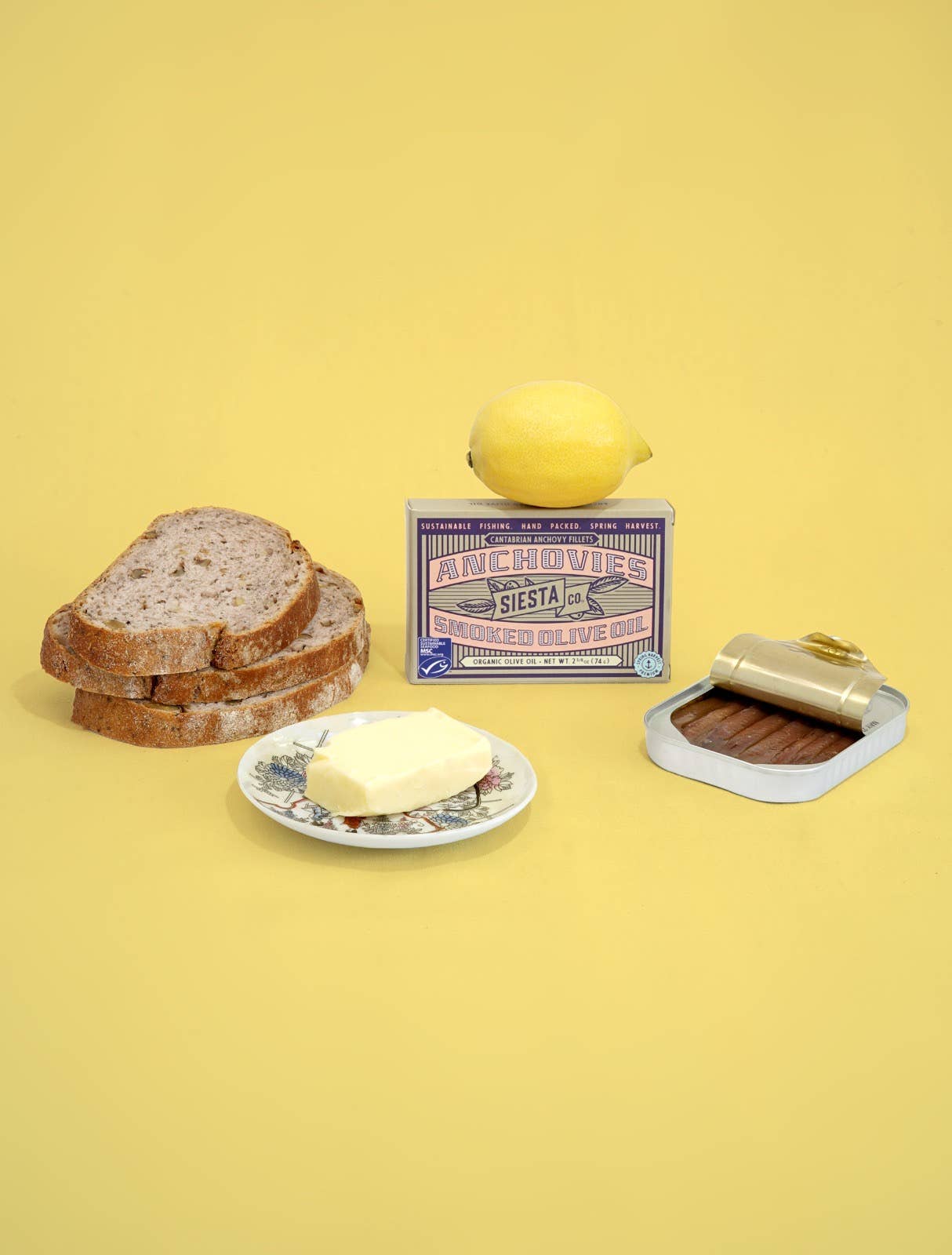 Siesta Co. Cantabrian Anchovies in Smoked Organic Extra Virgin Olive Oil