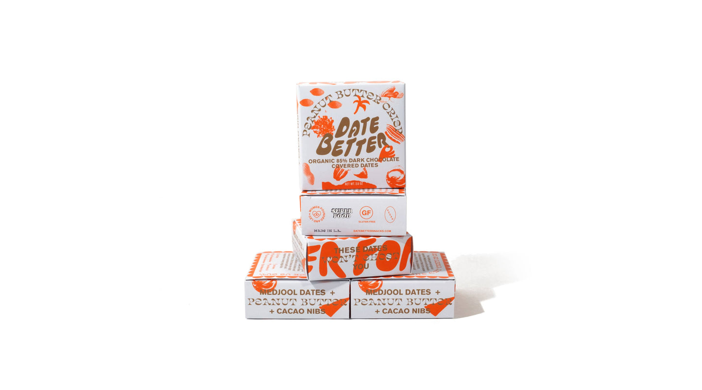 Date Better Peanut Butter Crunch Chocolate Covered Dates