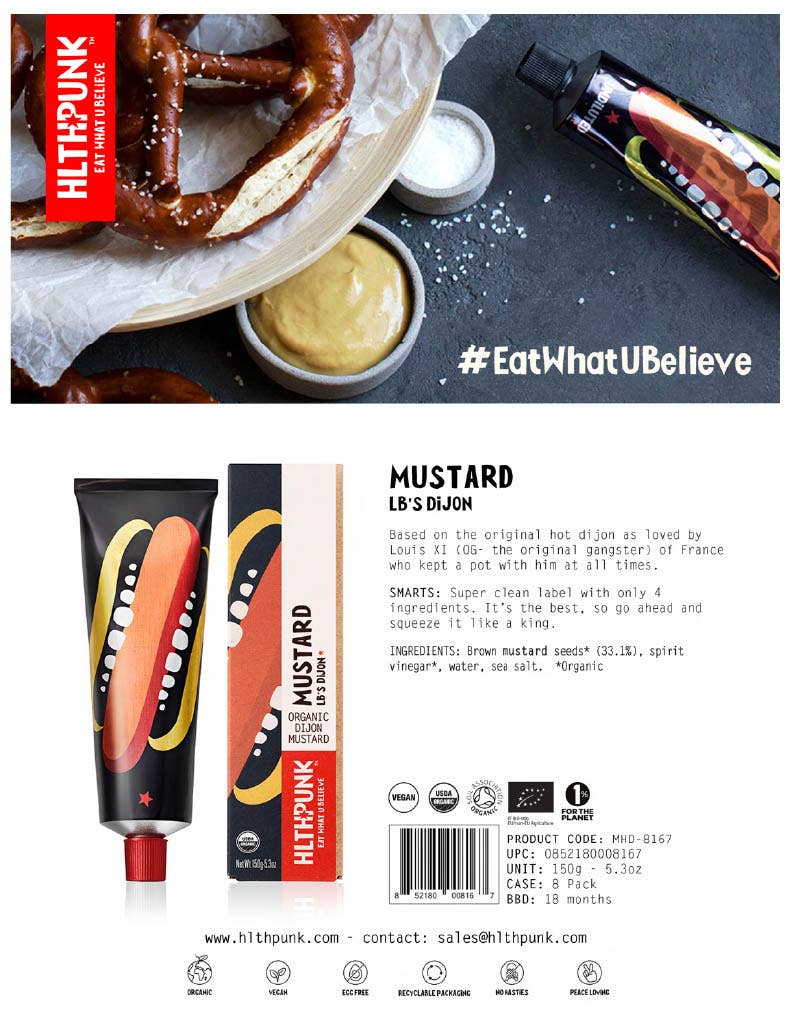 HLTHPUNK LB's Organic Dijon Mustard