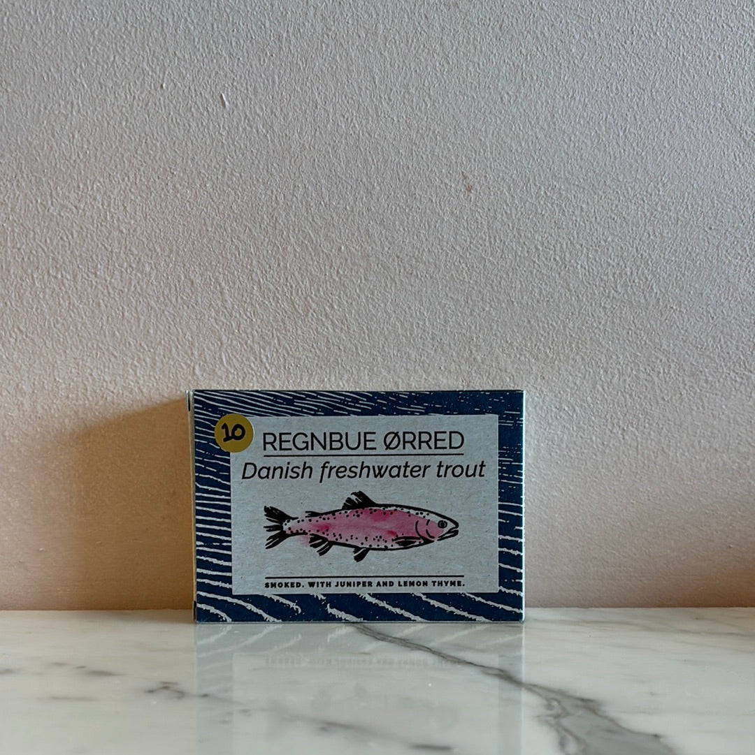 Fangst Regnbue Ørred Danish Freshwater Trout with Smoked Juniper & Lemon Thyme