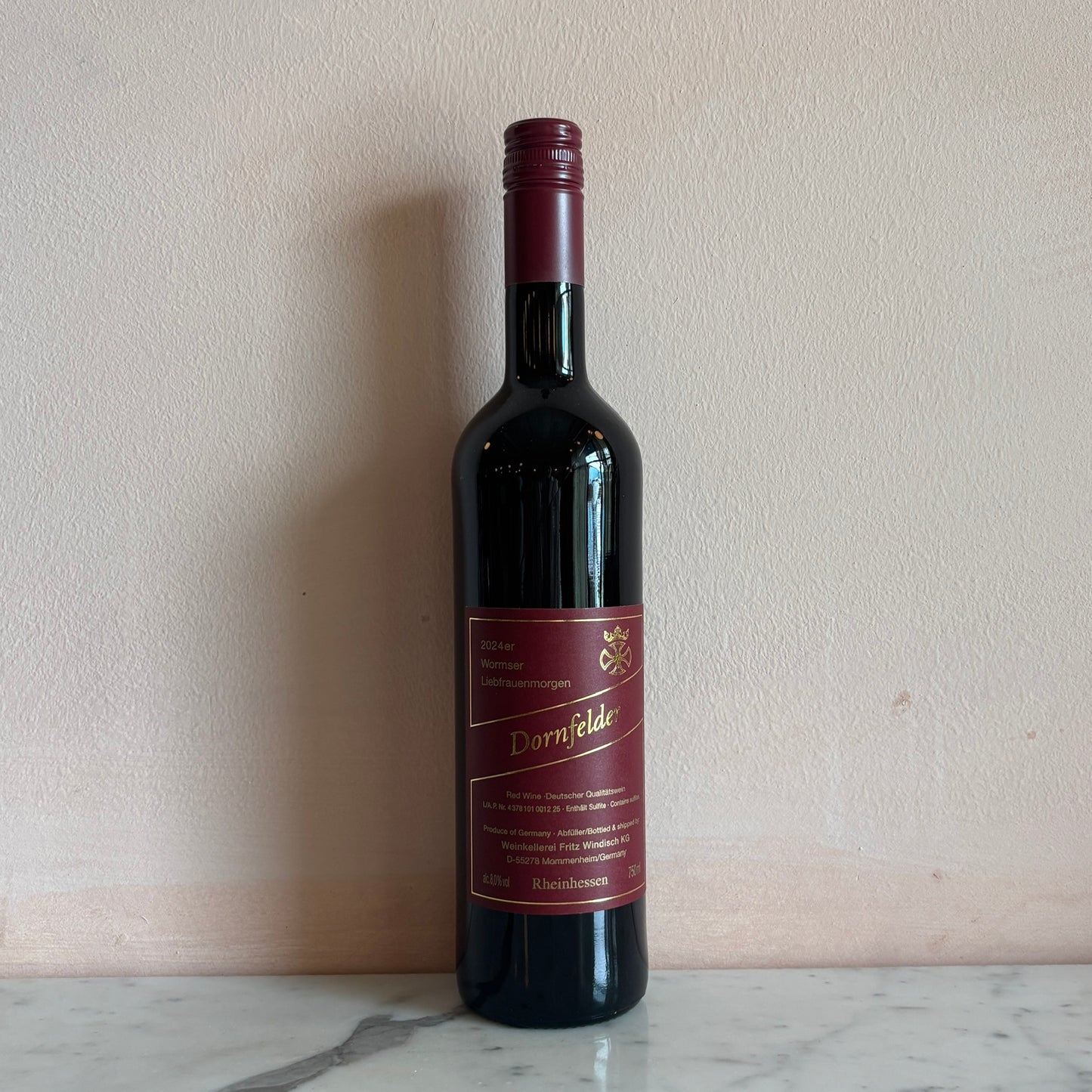 Weingut Fritz Windisch "Dornfelder" Wormser Liebfrauenmorgen, Rheinhessen, Germany 2024