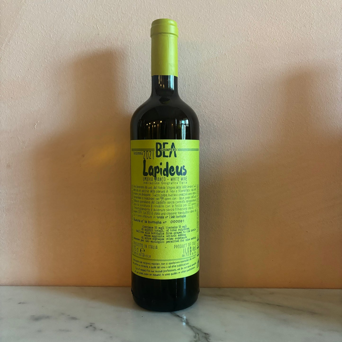 Paolo Bea "Lapideus" Bianco Trebbiano, Umbria, Italy 2021