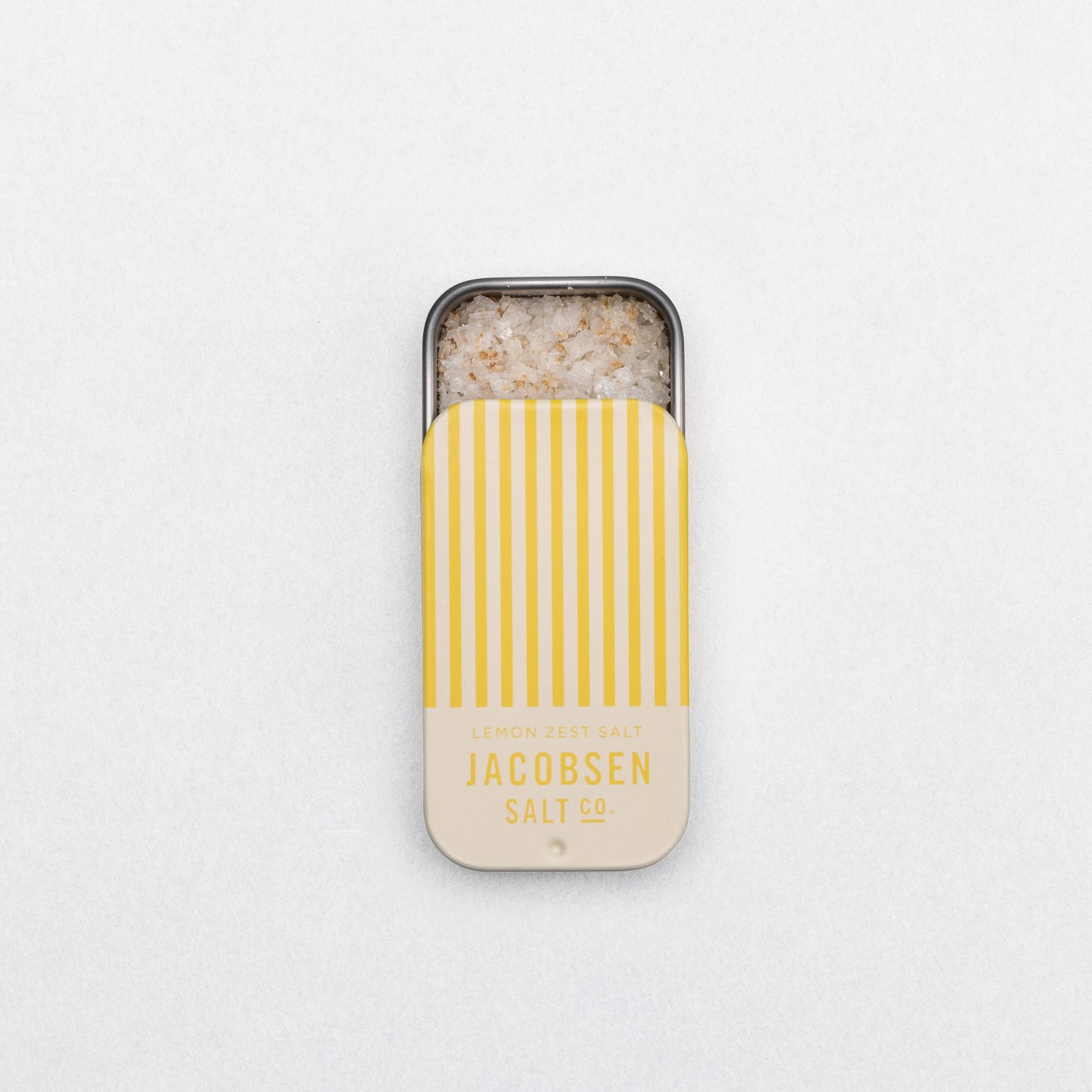 Jacobsen Salt Co. Infused Lemon Zest Sea Salt Slide Tin 0.4 oz