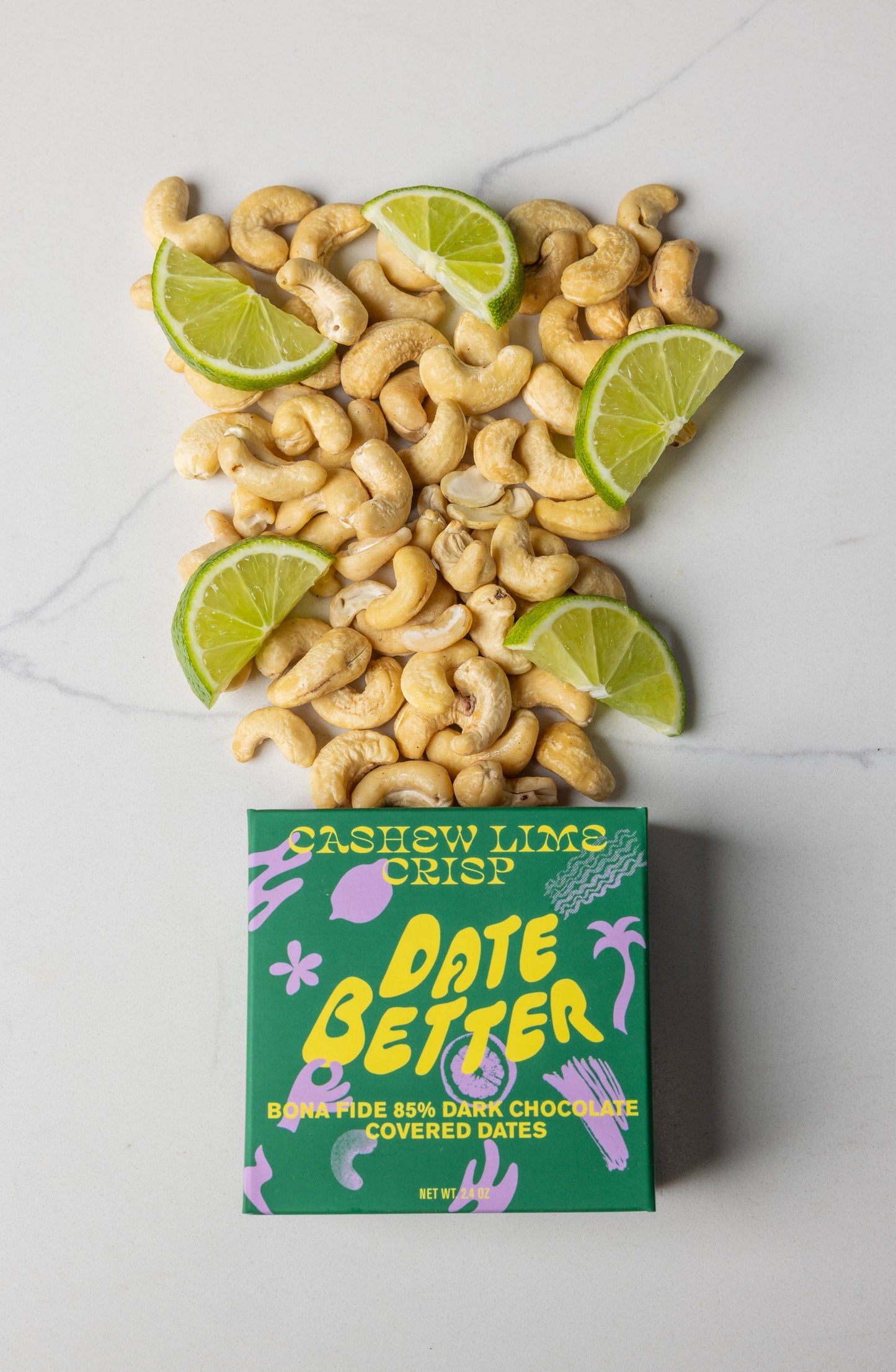 Date Better Cashew Lime Crisp Chocolate Covered Dates