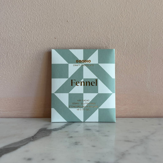 Goodio Fennel 49% Cacao Chocolate Bar