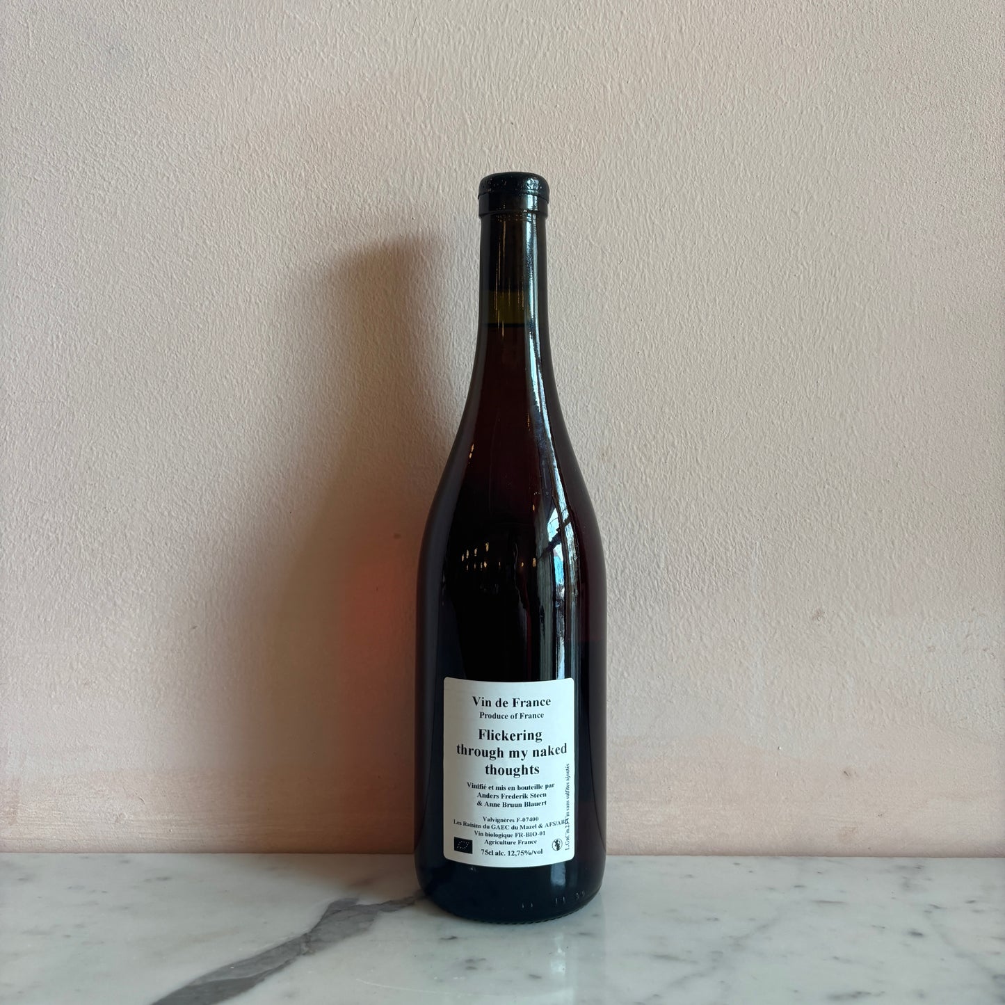 Anders Frederik Steen "Flickering Through My Naked Thoughts" VdF Red, Ardèche, France 2023