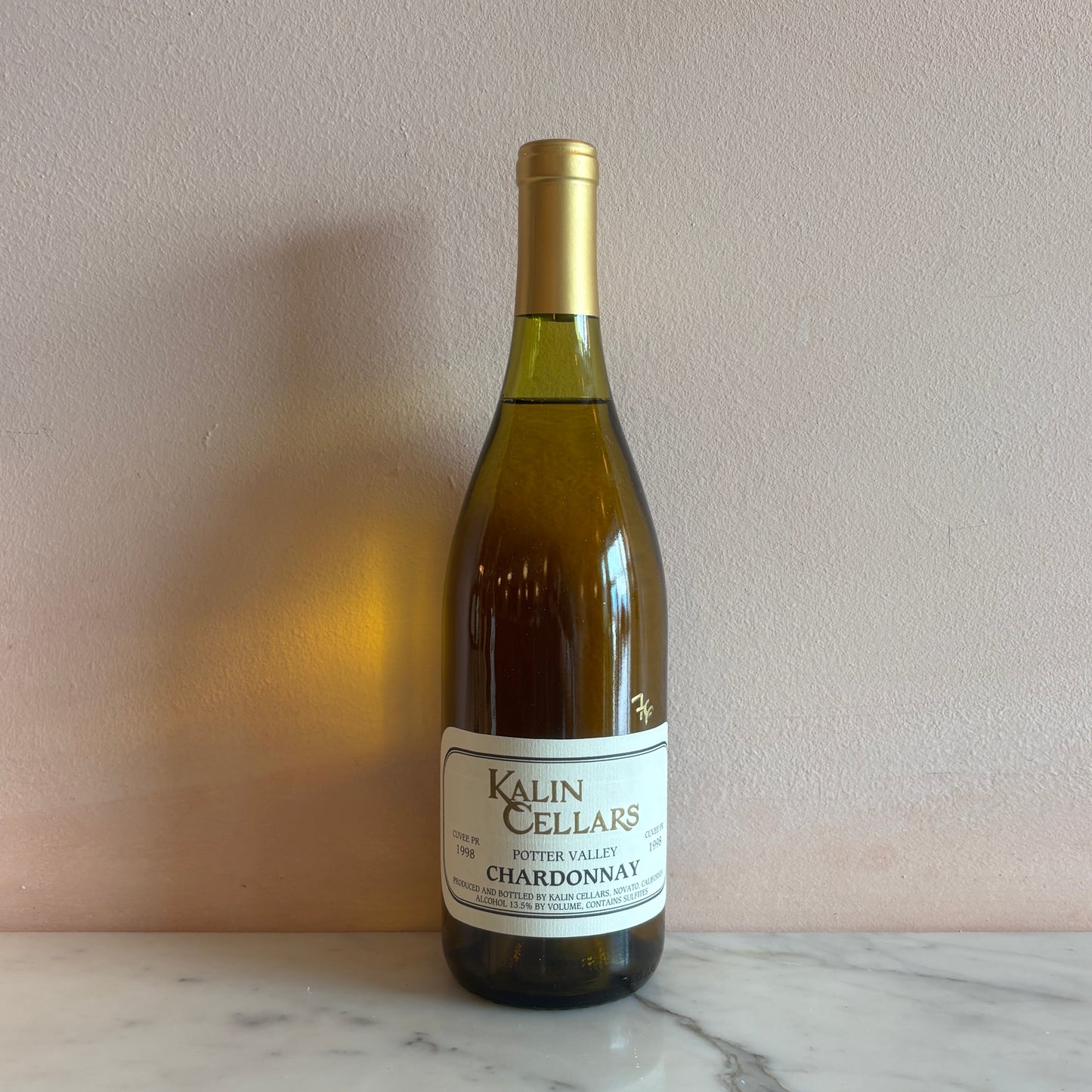 Kalin Cellars "Cuvée PR" Potter Valley Chardonnay, Mendocino County, California 1998