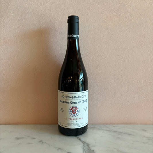 Domaine du Gour de Chaule "La Vigneronne" Côtes du Rhone Rouge, Rhone Valley, France 2019