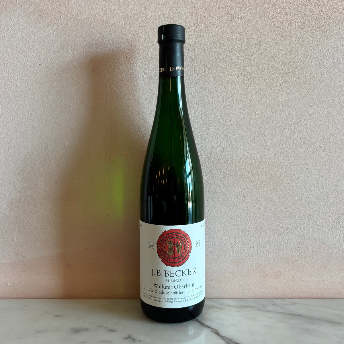 J.B. Becker "Wallufer Oberberg" Riesling Spätlese Halbtrocken, Rheingau, Germany 2017