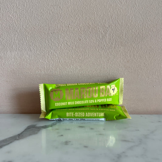 Marou Chocolate Coconut Milk & Popped Rice Snack Bar