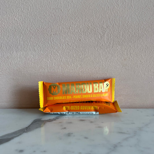 Marou Chocolate Peanuts, Ginger & Salted Caramel Snack Bar